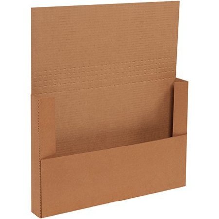BOX PACKAGING Corrugated Easy-Fold Mailers, 18"L x 12"W x 2"H, Kraft M18122BFK